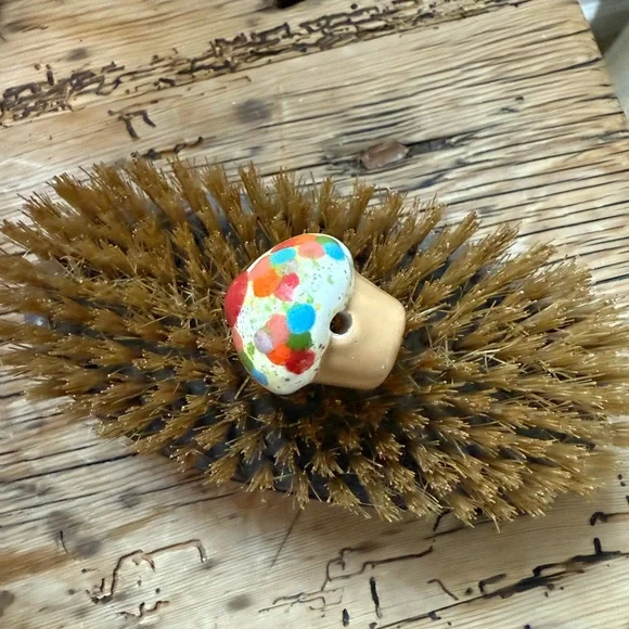 Vintage Colorful Ceramic Cupcake Bead Charm Pendant - Picture 6 of 6